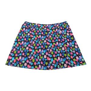 Lulu-B Skort XL Multi Cocktail Wine Glass Print Athletic Golf Tennis UPF 50+ New
